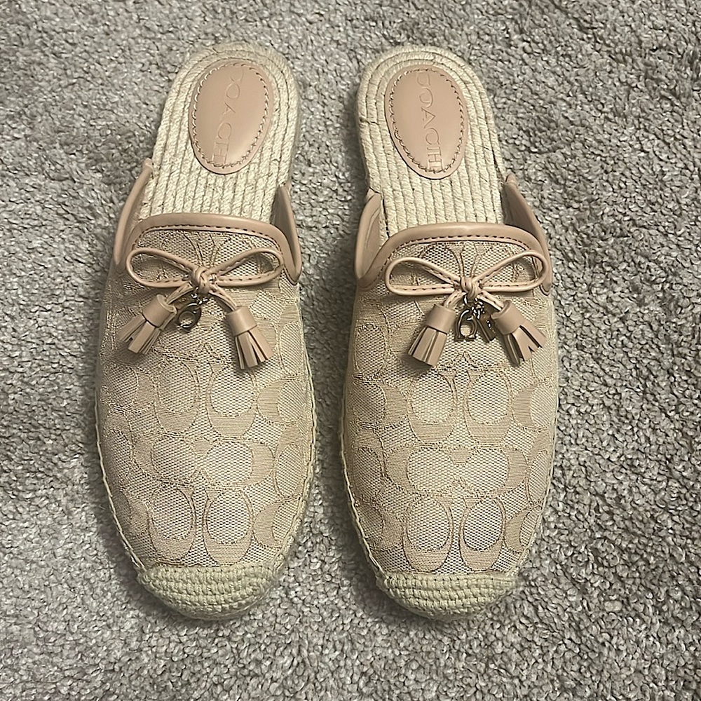 Coach slip on espadrilles size 10